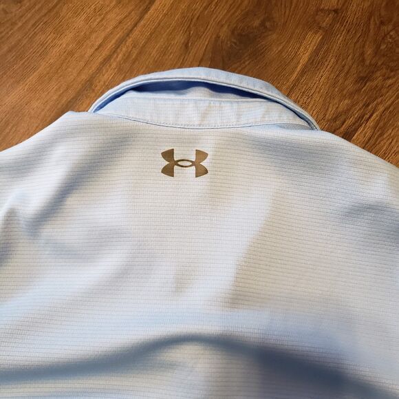 Under Armour Blue Polo Style Collared Shirt Men's Sz M - Picture 5 of 6